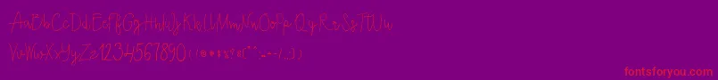 Ecuador Font – Red Fonts on Purple Background