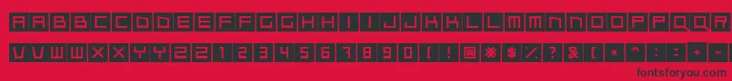 Qubix Font – Black Fonts on Red Background