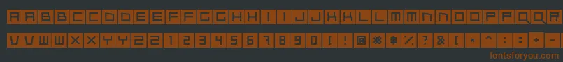 Шрифт Qubix – коричневые шрифты на чёрном фоне