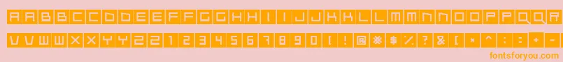 Qubix Font – Orange Fonts on Pink Background