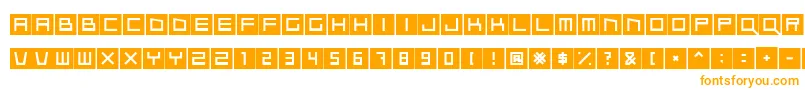 Qubix-Schriftart – Orangefarbene Schriften auf weißem Hintergrund