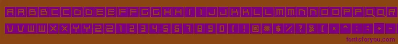 Qubix Font – Purple Fonts on Brown Background