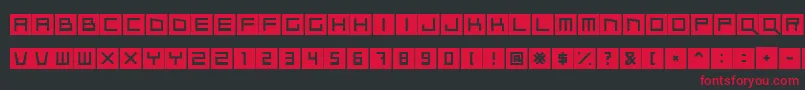 Qubix Font – Red Fonts on Black Background
