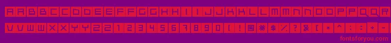Шрифт Qubix – красные шрифты на фиолетовом фоне