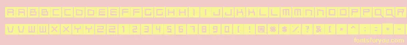 Qubix Font – Yellow Fonts on Pink Background