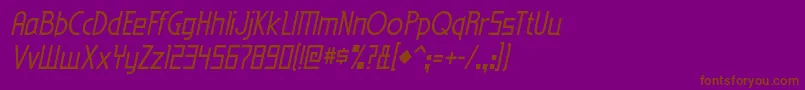 eden mills rg it-Schriftart – Braune Schriften auf violettem Hintergrund