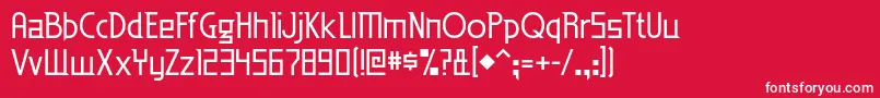 フォントeden mills rg – 赤い背景に白い文字