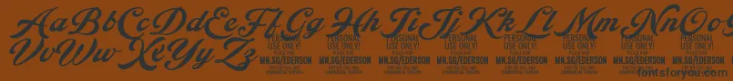 Ederson PERSONAL USE ONLY Font – Black Fonts on Brown Background