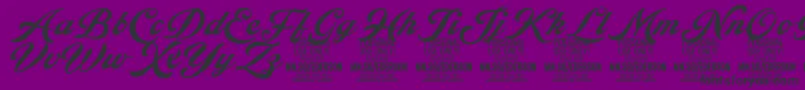Ederson PERSONAL USE ONLY-fontti – mustat fontit violetilla taustalla