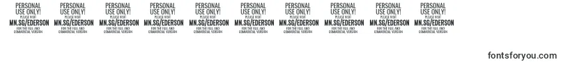 Ederson PERSONAL USE ONLY-Schriftart – Schriften für Zahlen und Nummern