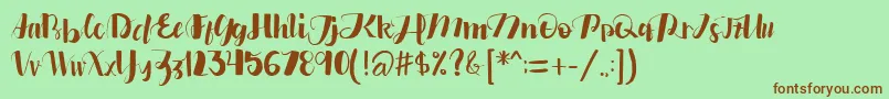 edfander Font – Brown Fonts on Green Background