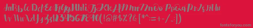 edfander Font – Gray Fonts on Red Background