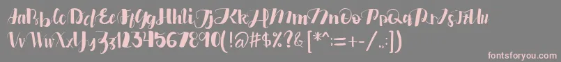Więcej informacji o czcionce edfander Czcionka edfander – różowe czcionki na szarym tle