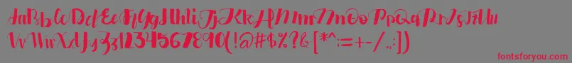 edfander Font – Red Fonts on Gray Background