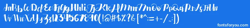 edfander Font – White Fonts on Blue Background