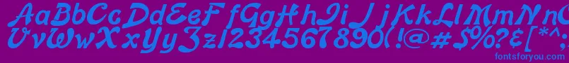 edge Font – Blue Fonts on Purple Background