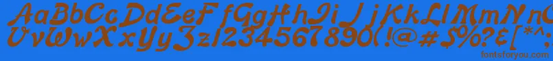 edge Font – Brown Fonts on Blue Background