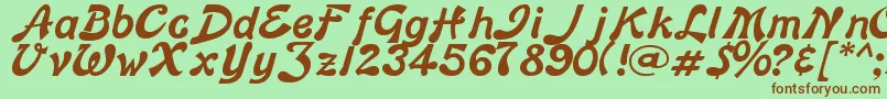 edge Font – Brown Fonts on Green Background