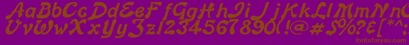 edge Font – Brown Fonts on Purple Background