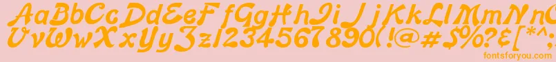 edge Font – Orange Fonts on Pink Background