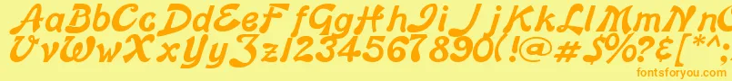 edge Font – Orange Fonts on Yellow Background