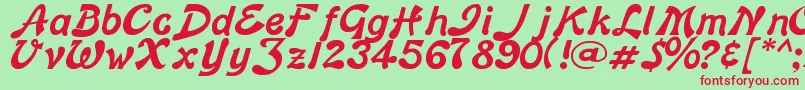 edge Font – Red Fonts on Green Background