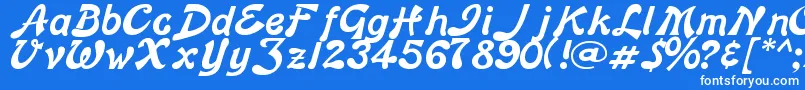 edge Font – White Fonts on Blue Background