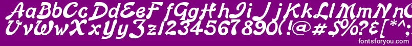 edge Font – White Fonts on Purple Background