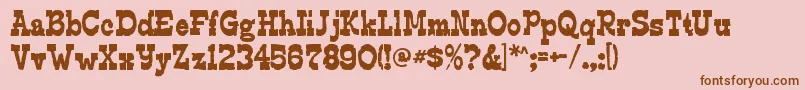 edmunds distressed Font – Brown Fonts on Pink Background