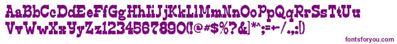 edmunds distressed Font – Purple Fonts on White Background