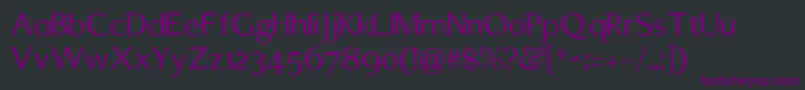 Edmundsbury Sans Regular v2 Font – Purple Fonts on Black Background
