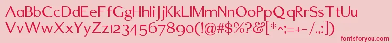 Edmundsbury Sans Regular v2 Font – Red Fonts on Pink Background