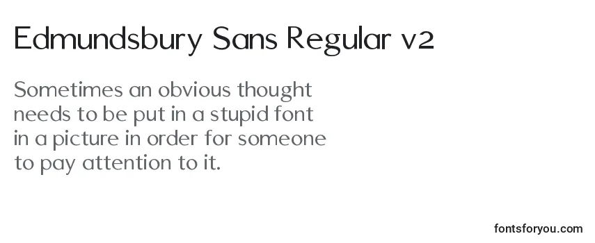 Edmundsbury Sans Regular v2 フォントのレビュー