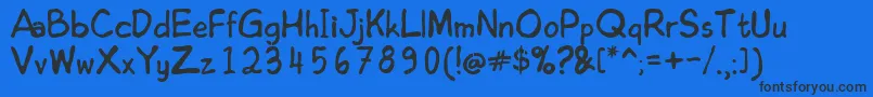 EDOMHN   Font – Black Fonts on Blue Background
