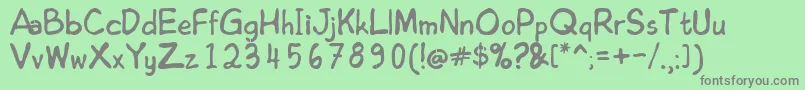 フォントEDOMHN   – 緑の背景に灰色の文字