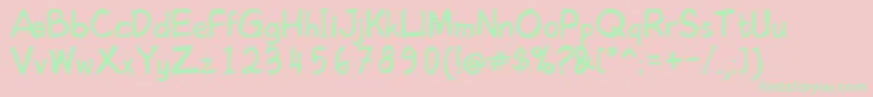 EDOMHN   Font – Green Fonts on Pink Background