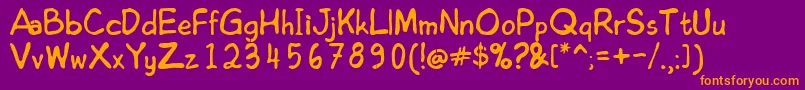 Шрифт EDOMHN   – оранжевые шрифты на фиолетовом фоне