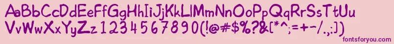 EDOMHN  -Schriftart – Violette Schriften auf rosa Hintergrund
