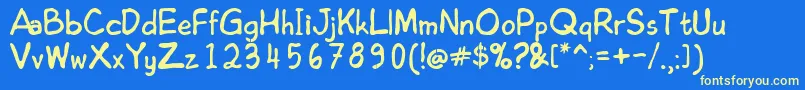 EDOMHN   Font – Yellow Fonts on Blue Background