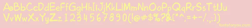 EDOMHN   Font – Yellow Fonts on Pink Background