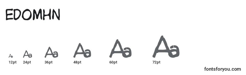 Размеры шрифта EDOMHN   (125799)
