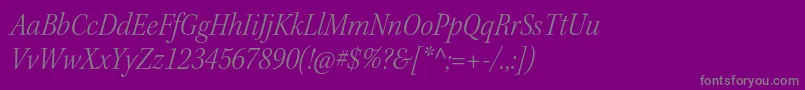 KeplerstdLightscnitsubh Font – Gray Fonts on Purple Background