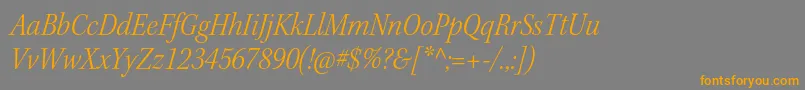 KeplerstdLightscnitsubh Font – Orange Fonts on Gray Background