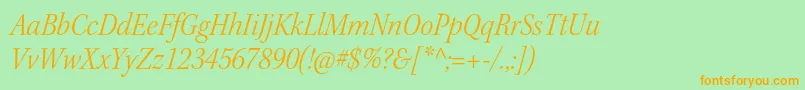 KeplerstdLightscnitsubh Font – Orange Fonts on Green Background