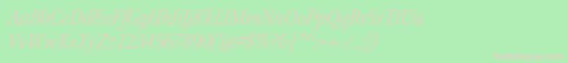 KeplerstdLightscnitsubh Font – Pink Fonts on Green Background