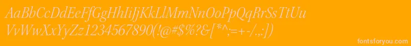 KeplerstdLightscnitsubh Font – Pink Fonts on Orange Background