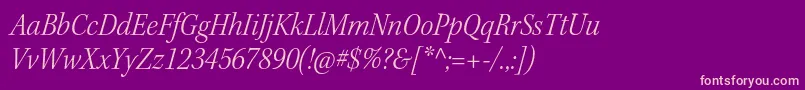KeplerstdLightscnitsubh Font – Pink Fonts on Purple Background