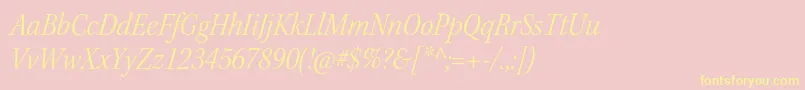 KeplerstdLightscnitsubh Font – Yellow Fonts on Pink Background