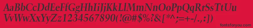 TrumpetliteBolditalic Font – Black Fonts on Red Background