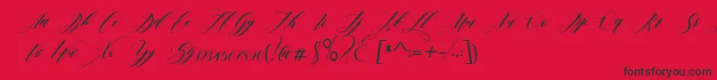 edore Font – Black Fonts on Red Background